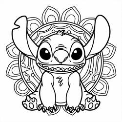 Stitch-Mandalas Ausmalbild #216358 zum Ausdrucken und Ausmalen