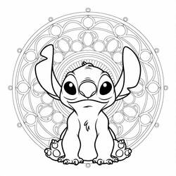 Stitch-Mandalas Ausmalbild #216359 zum Ausdrucken und Ausmalen