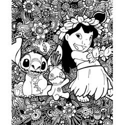 Stitch-Mandalas Ausmalbild #216362 zum Ausdrucken und Ausmalen