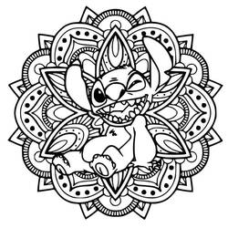 Stitch-Mandalas Ausmalbild #216363 zum Ausdrucken und Ausmalen