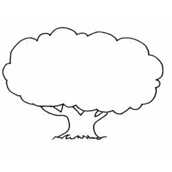 Malvorlage Baum mit großer runder Krone