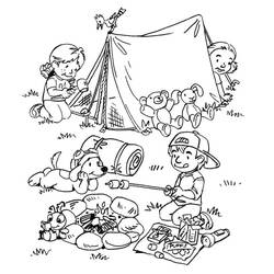 Camping - Kostenlose Ausmalbilder zum Ausdrucken