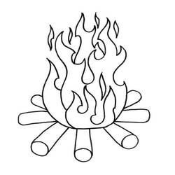 Feuer - Kostenlose Ausmalbilder zum Ausdrucken