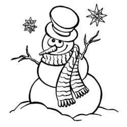 Schneemann - Kostenlose Ausmalbilder zum Ausdrucken