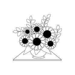 Sonnenblume Ausmalbild #171023 zum Ausdrucken und Ausmalen