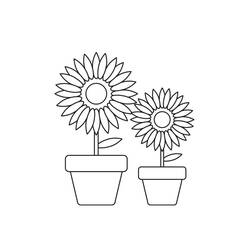 Sonnenblume Ausmalbild #171029 zum Ausdrucken und Ausmalen