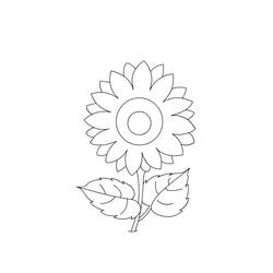 Sonnenblume Ausmalbild #171032 zum Ausdrucken und Ausmalen