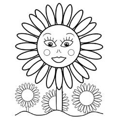 Sonnenblume Ausmalbild #171041 zum Ausdrucken und Ausmalen