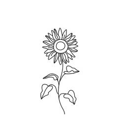Sonnenblume Ausmalbild #171047 zum Ausdrucken und Ausmalen