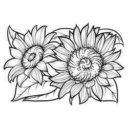 Sonnenblume Ausmalbild #171050 zum Ausdrucken und Ausmalen