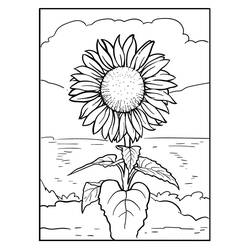 Sonnenblume Ausmalbild #171051 zum Ausdrucken und Ausmalen