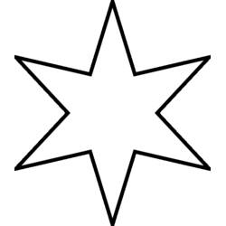 Malvorlage Sechsstrahliger Stern