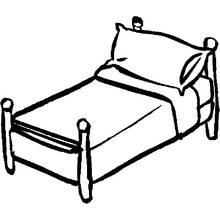 Bett - Kostenlose Ausmalbilder zum Ausdrucken