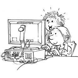 Computer - Kostenlose Ausmalbilder zum Ausdrucken