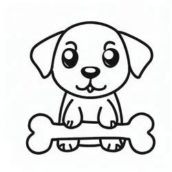 Hundeknochen - Kostenlose Ausmalbilder zum Ausdrucken