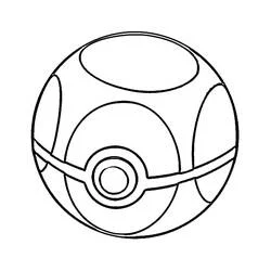 Malvorlage Pokeball mit runden Feldern