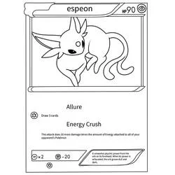 Malvorlage Espeon Pokémon Karte