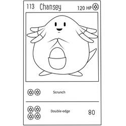 Malvorlage Chansey Pokémon Karte