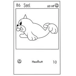 Malvorlage Seel Pokémon Karte