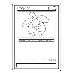 Malvorlage Croquine auf einer leeren Pokémon Karte