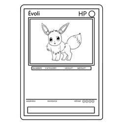 Malvorlage Evoli auf einer Pokémon Karte