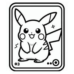 Malvorlage Pikachu Pokémon Karte
