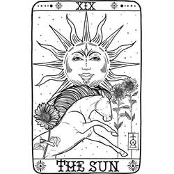 Tarotkarte - Kostenlose Ausmalbilder zum Ausdrucken