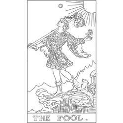 Malvorlage Der Narr Tarotkarte