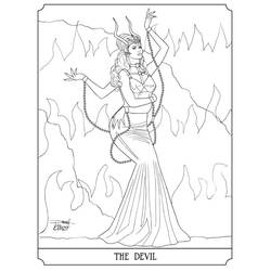 Malvorlage Der Teufel, Tarotkarte