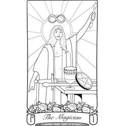 Malvorlage Der Magier Tarotkarte
