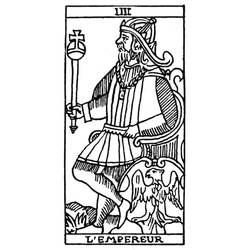 Malvorlage Der Herrscher Tarotkarte