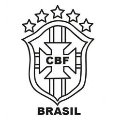 Malvorlage Fußball-Logo des brasilianischen Fußballverbandes