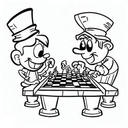 Schach - Kostenlose Ausmalbilder zum Ausdrucken