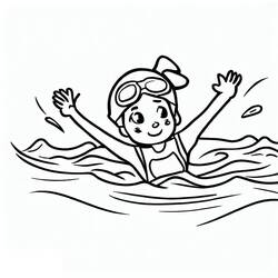Schwimmen - Kostenlose Ausmalbilder zum Ausdrucken
