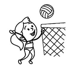 Volleyball - Kostenlose Ausmalbilder zum Ausdrucken