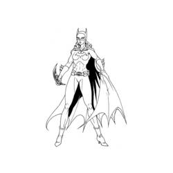 Malvorlage Batgirl in Kampfhaltung
