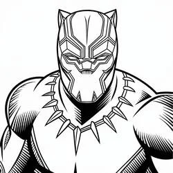 Malvorlage Black Panther Nahaufnahme