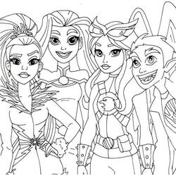 DC Super Hero Girls - Kostenlose Ausmalbilder zum Ausdrucken