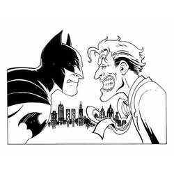 Malvorlage Batman und Joker im Showdown über Gotham City Malvorlage Batman und Joker im Showdown über Gotham City