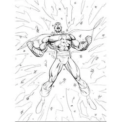 Malvorlage Shazam umgeben von Blitzen
