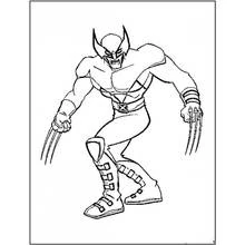 Malvorlage Wolverine in Kampfhaltung