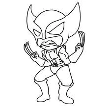 Malvorlage Wolverine in Kampfhaltung