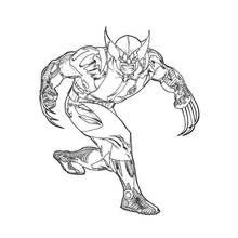 Malvorlage Wolverine stürmt mit ausgefahrenen Krallen vorwärts
