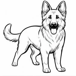 Deutscher Schäferhund - Kostenlose Ausmalbilder zum Ausdrucken