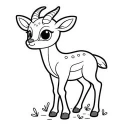 Gazelle - Kostenlose Ausmalbilder zum Ausdrucken