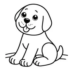 Labrador - Kostenlose Ausmalbilder zum Ausdrucken
