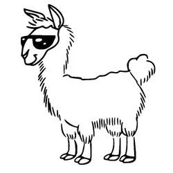 Lama - Kostenlose Ausmalbilder zum Ausdrucken