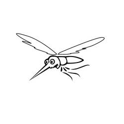 Malvorlage Mücke im Flug