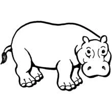 Nilpferd - Kostenlose Ausmalbilder zum Ausdrucken