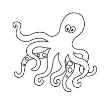 Oktopus - Kostenlose Ausmalbilder zum Ausdrucken